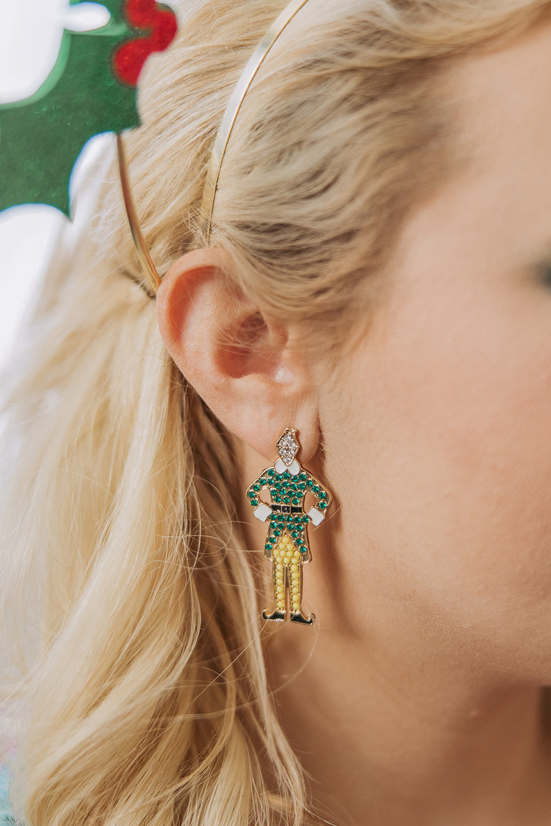 Christmas on sale elf earrings