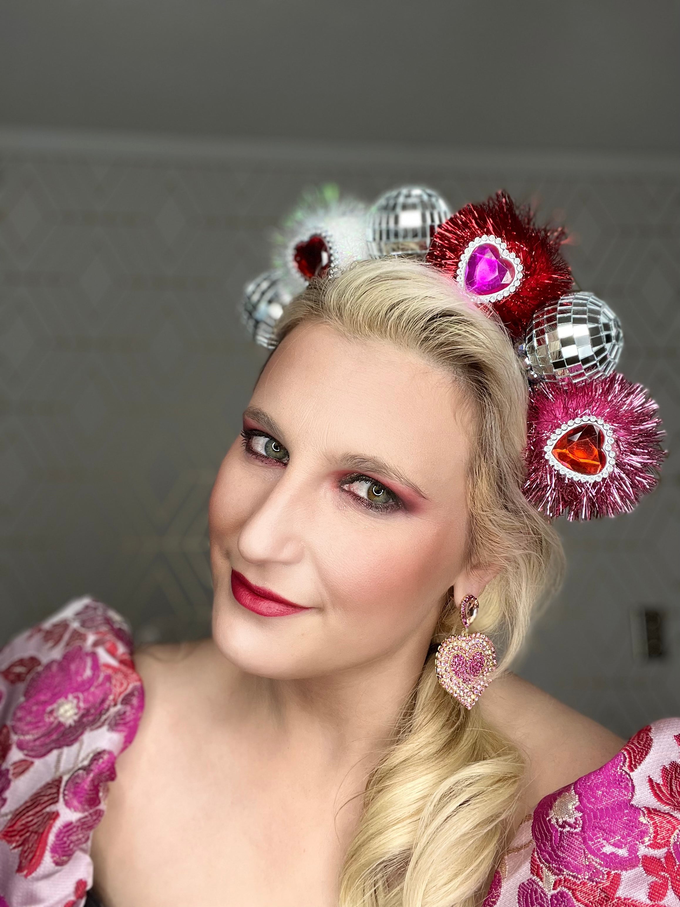Valentine's Day disco Headpiece - Crowned By Ellie