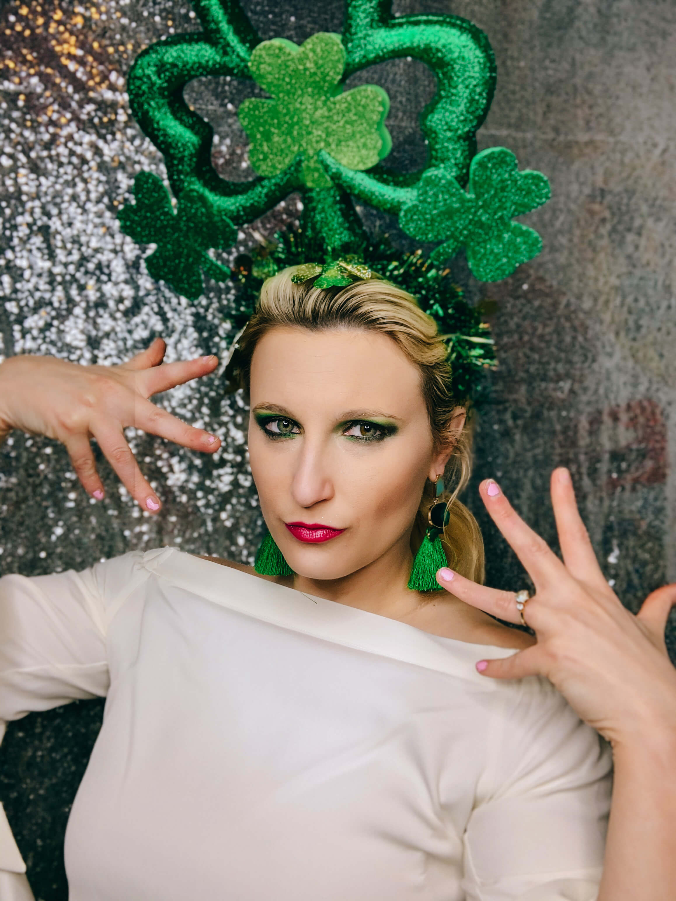 St. Patrick's Day Shamrock Headpiece - Crowned By Ellie