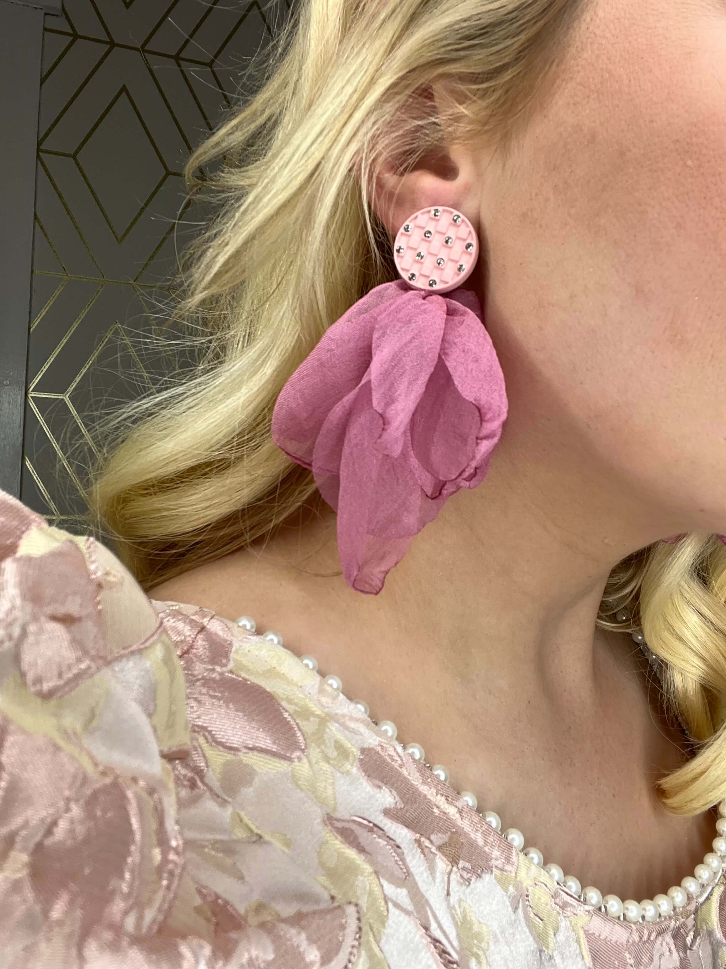 Pink Whimsical Earrings - Crowned By Ellie