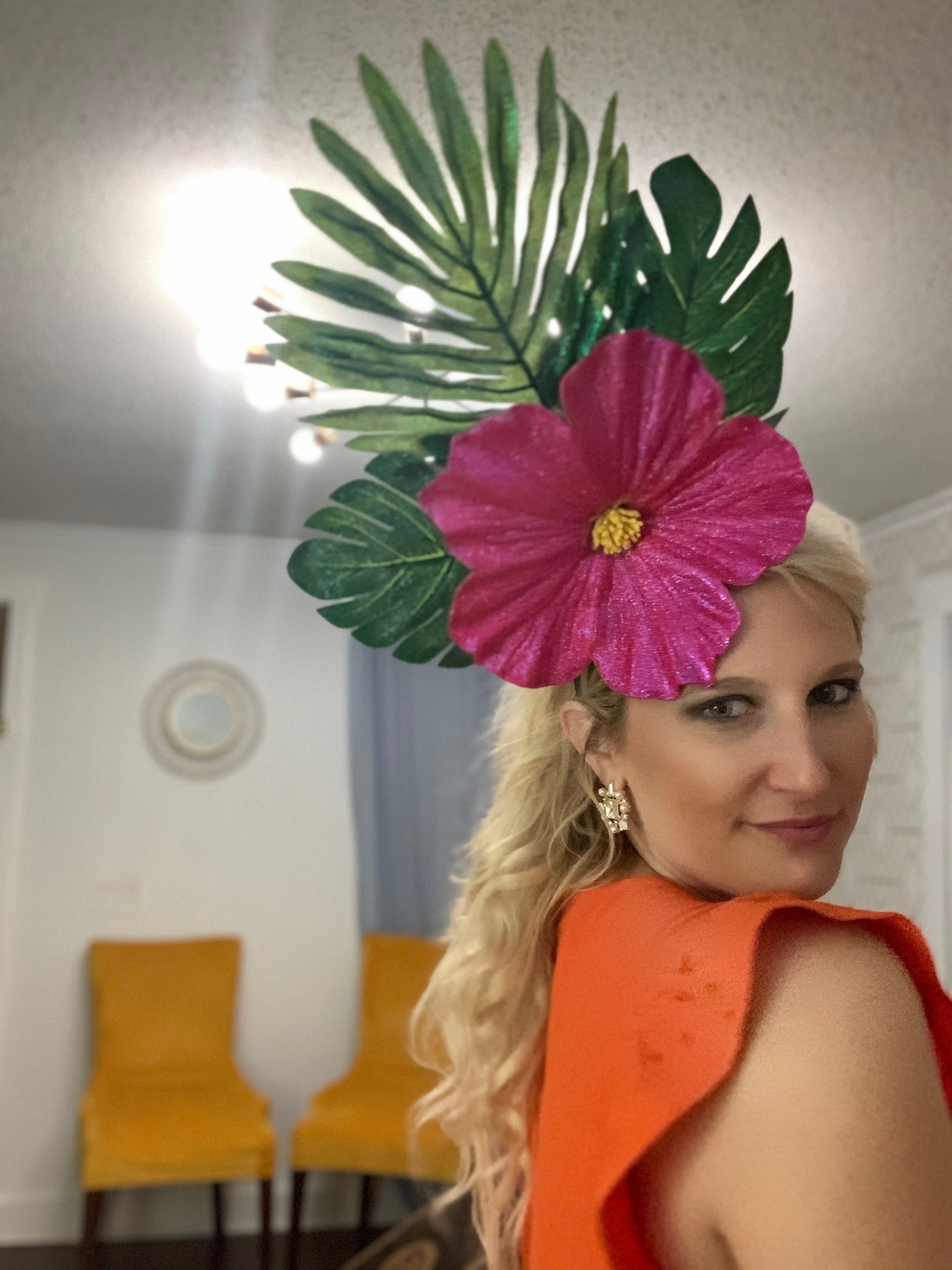 Summer Hibiscus Flower Headpiece - Large - Crowned By Ellie