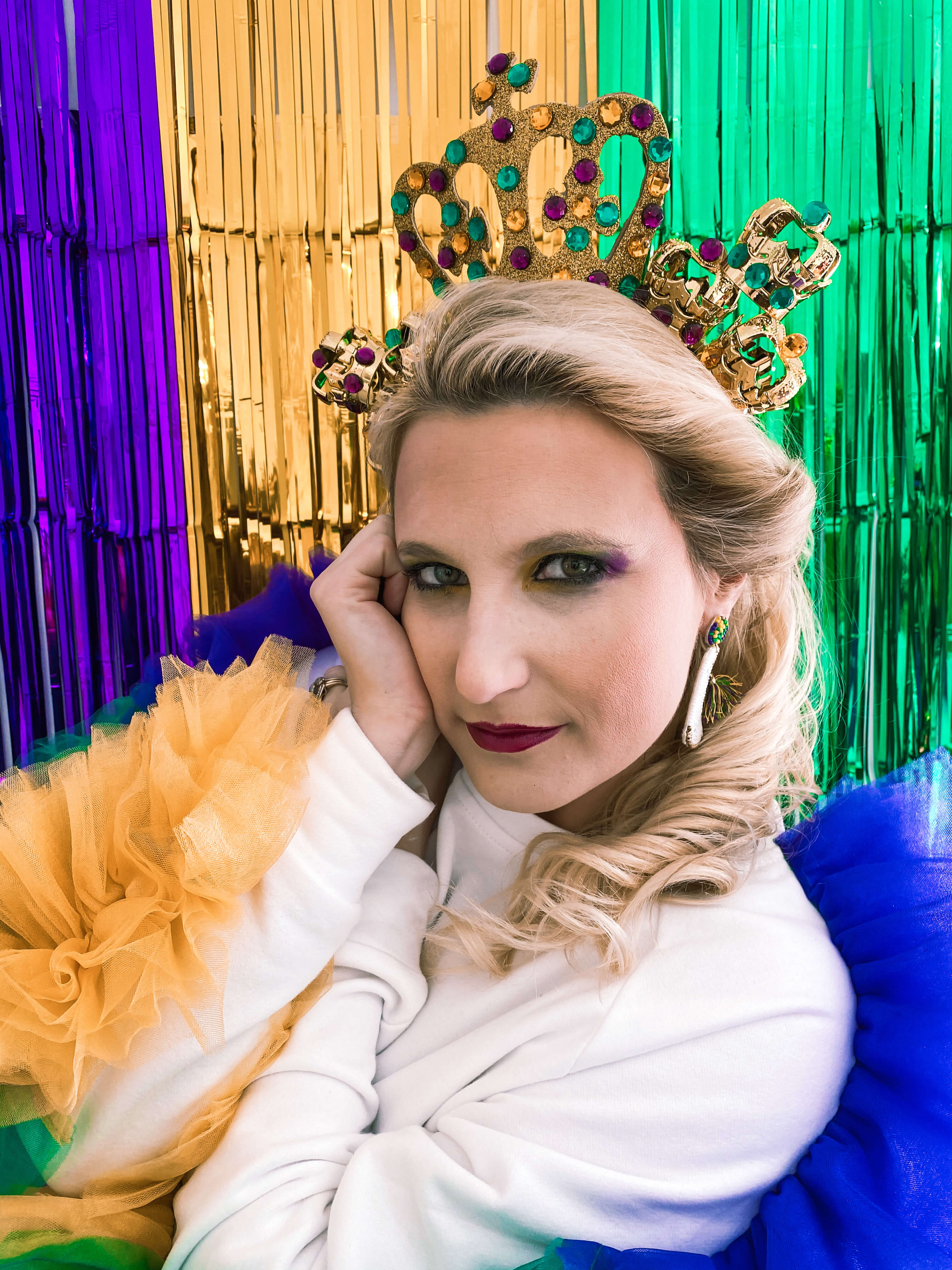 Mardi Gras Crown Headpiece - Crowned By Ellie