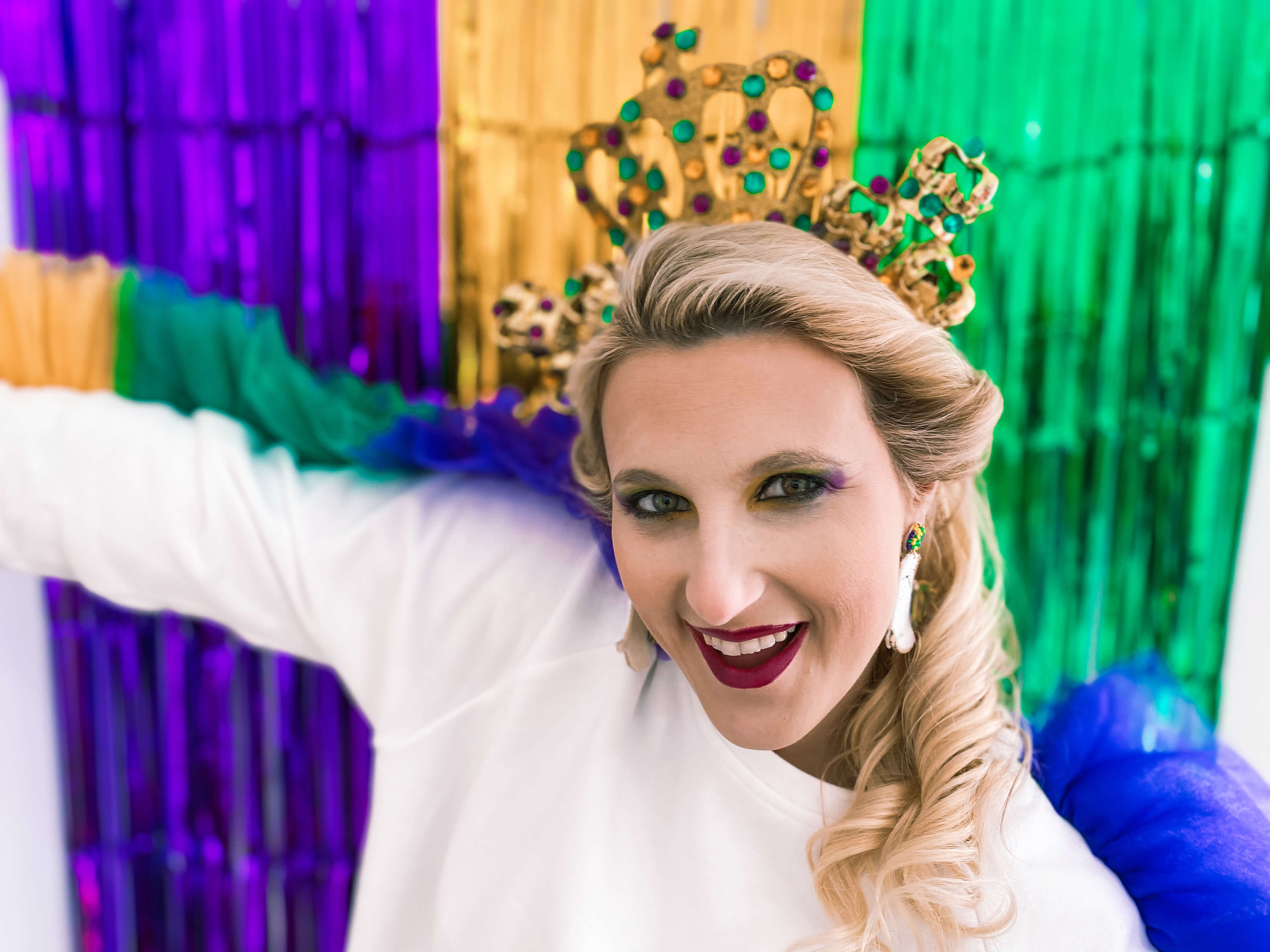 Mardi Gras Crown Headpiece - Crowned By Ellie