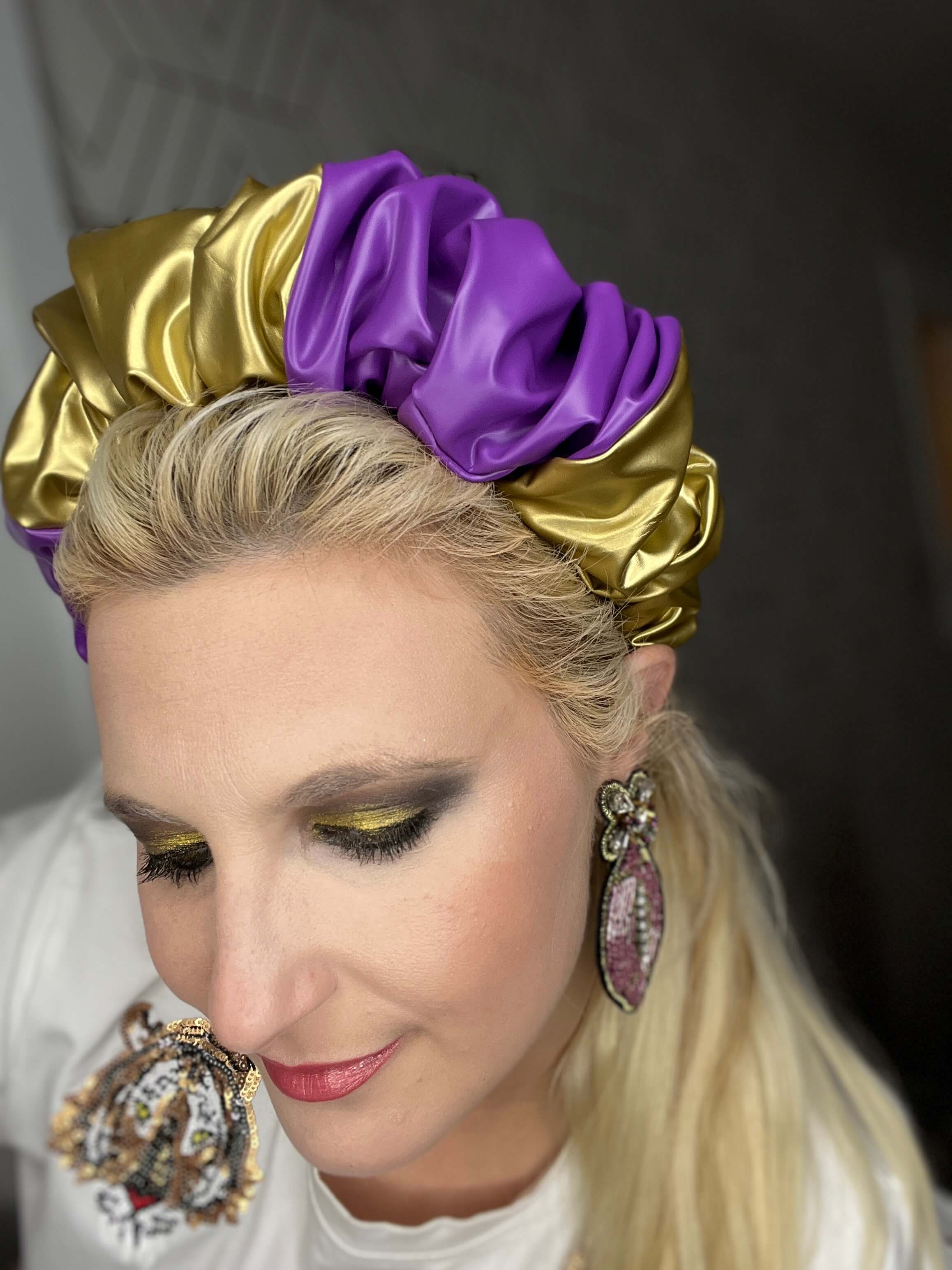 LSU Purple & Gold Ruffle Headband