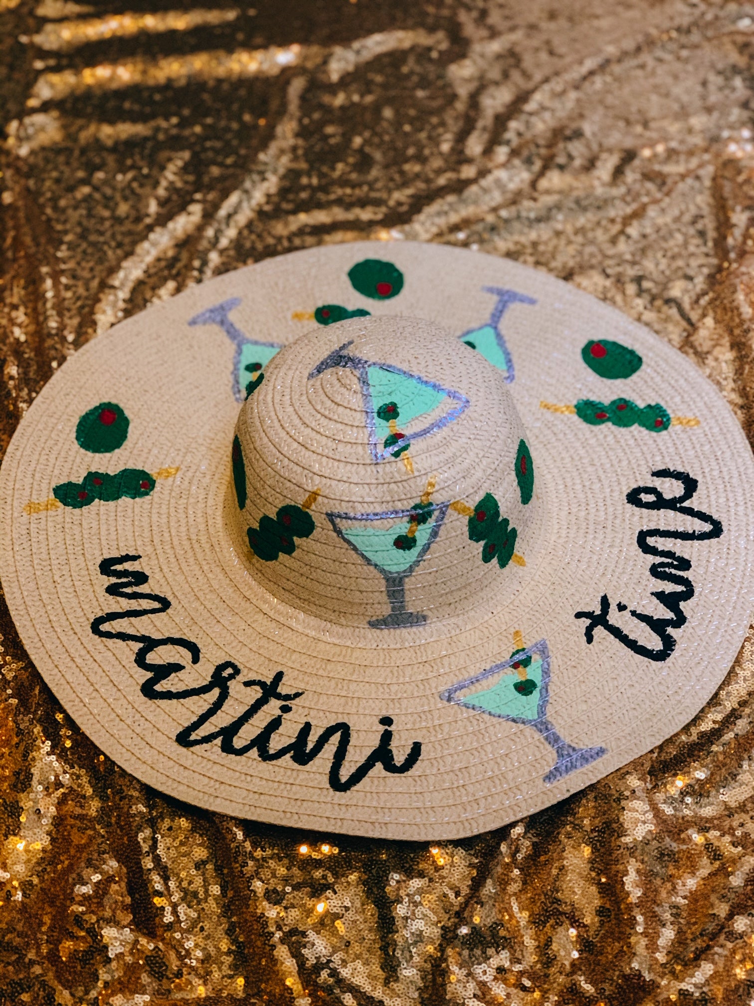 Martini Time Floppy Hat - Crowned By Ellie