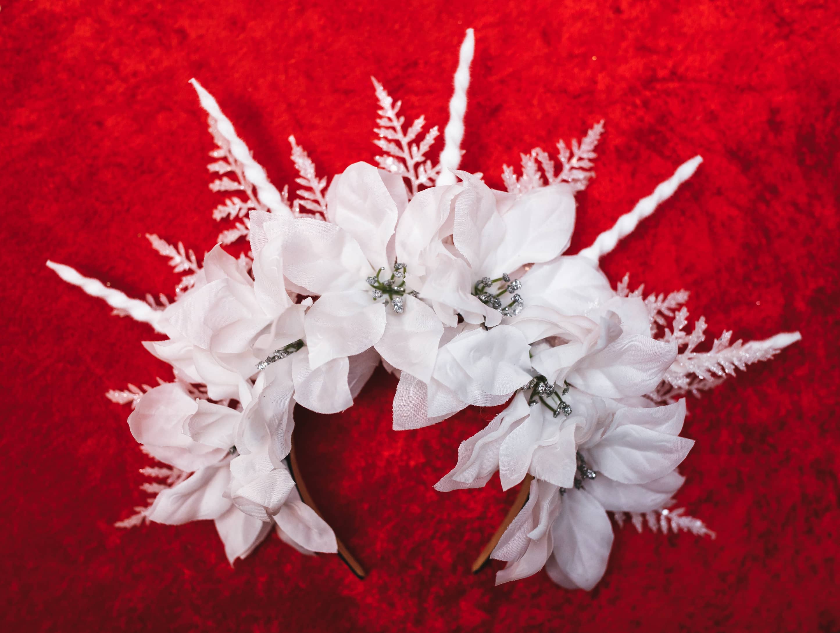 White Poinsettia Crown - Crowned By Ellie